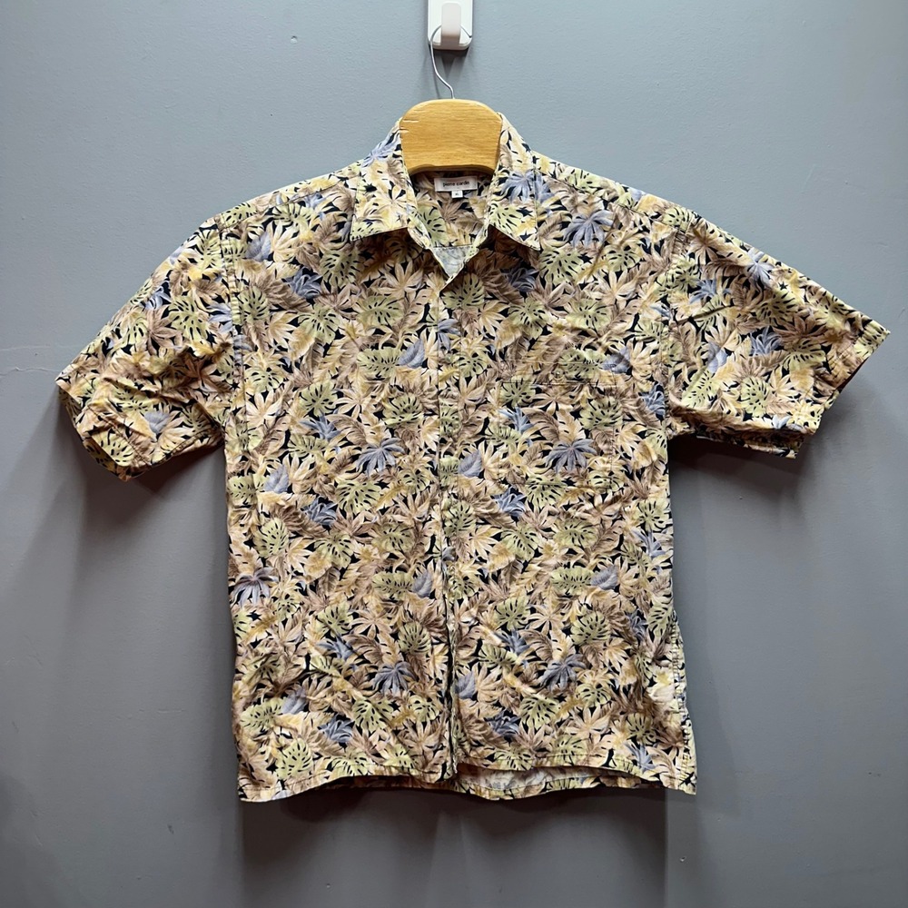 Vintage 90s Pierre Cardin Hawaiian Shirt Mens XL Tropical Aloha